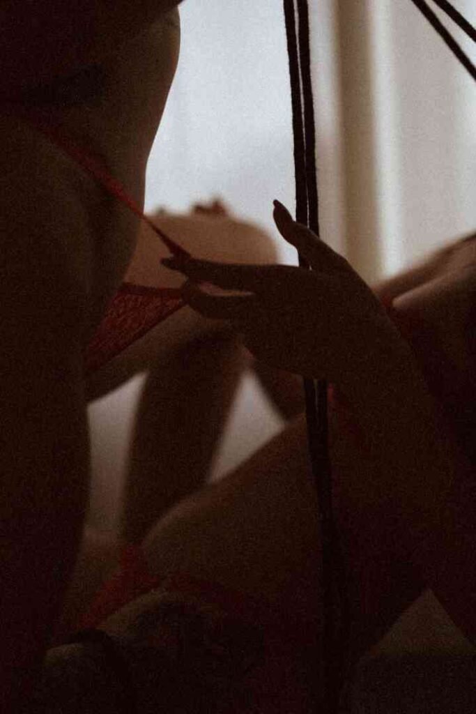 Viola and Cici in intimate embrace